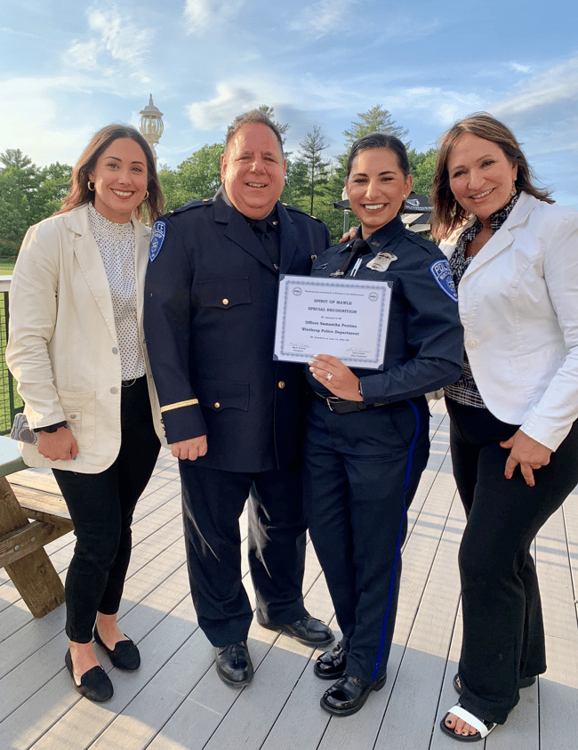 Winthrop Police Officer Receives Community Service Award from Massachusetts Association for Women in Law Enforcement