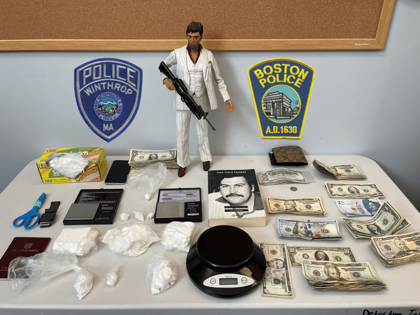 Winthrop Police Department Arrest and Charge Revere Man with Trafficking Cocaine