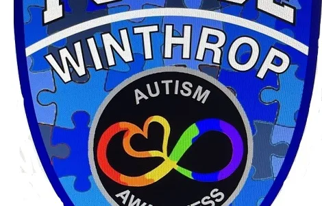 Winthrop Police Department Recognizes National Autism Acceptance Month with Patches, T-Shirts, Charity Hockey Game